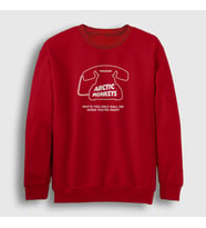 Presmono Unisex Beyaz High Arctic Monkeys Sweatshirt 13888tt (Kırmızı)