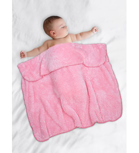 Mavimsi Bebek/Çocuk Battaniyesi  %100 Yerli (Pembe)