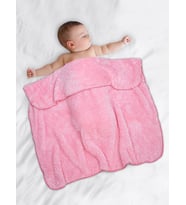Mavimsi Bebek/Çocuk Battaniyesi  %100 Yerli (Pembe)