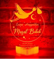 Kişiye Özel, Yenidoğan Bebek Doğum Hediyesi (Kırmızı)