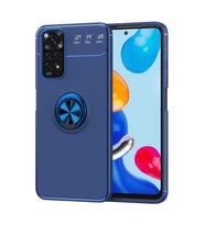 Xiaomi Redmi Note 11S Global Kılıf Yüzüklü Magnetli Ravel Case Kapak (Mavi)