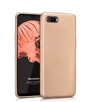 Microsonic Matte Silicone Realme C2 Kılıf (Gold)