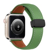 ​​Amazfit Pace GTR 2 2E Lite 47mm Kordon Magnetli PU Deri Kordon 22mm (Koyu Yeşil)