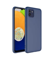 Samsung Galaxy A03 Kılıf Özel Orijinal Lansman Serisi, İçi Kadife, Pürüzsüz Yumuşak ve Mat TPU Silikon (Lacivert)