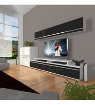 Decoraktiv Ekoflex 6y Mdf Tv Ünitesi Tv Sehpası (Beyaz-Siyah)