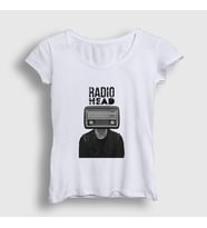 Presmono Kadın Sarı Radio Radiohead T-Shirt 104319tt (Beyaz)