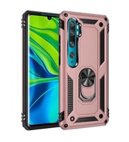 Xiaomi Mi Note 10 Kılıf Yüzüklü Zırh Tank Vega (Rose)