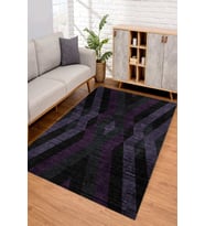 Dijital Kaymaz Taban Yıkanabilir Renkli Salon Halısı Mutfak Halısı Yolluk ND-SD-282 (Mor)