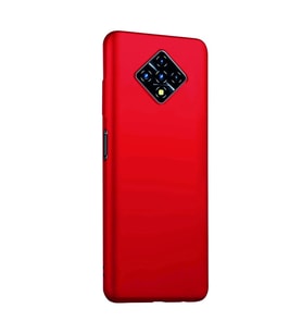 Infinix Zero 8 Kılıf Kamera Korumalı Silikon Rubber Arka Kapak (Kırmızı)