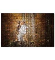 Cakapuzzle Rüzgarla Kavga Eden Köpekçik Puzzle Yapboz MDF (Ahşap) (500 Parça)