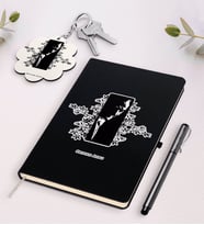 BK Gift Kişiye Özel Atatürk Temalı Beyaz Defter Kalem Ve Anahtarlık Hediye Seti-8 (Model 2)