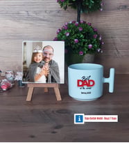 Babaya Hediye Fotoğraflı Dekoratif Taş, Kupa Bardak Beyaz Hediye Babaya Doğum Günü Hediyesi (Model 12)