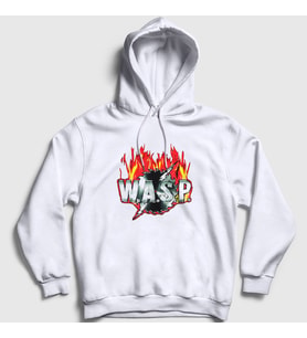 Presmono Unisex Beyaz Logo Wasp Kapüşonlu Sweatshirt 384020tt (Beyaz)
