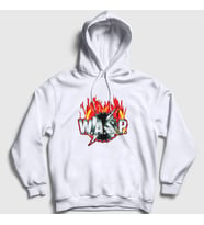 Presmono Unisex Beyaz Logo Wasp Kapüşonlu Sweatshirt 384020tt (Beyaz)