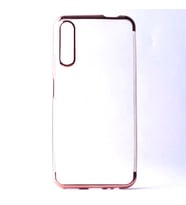 Huawei P Smart Pro 2019 Kılıf Dört Köşeli Lazer Silikon Kılıf (Rose)