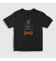 Presmono Unisex Çocuk Beyaz Java Coder Programmer Developer Yazılımcı T-Shirt 335409tt (Siyah)