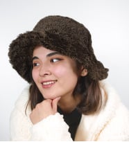 Peluş Bucket Şapka (Kahverengi)