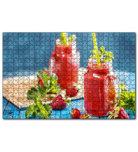 Cakapuzzle Dut Meyveli Smoothie Görseli  Puzzle Yapboz MDF (Ahşap) (255 Parça)