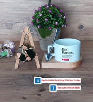 Kız Kardeş Kupa Bardak Beyaz ve Fotoğraflı Ahşap Anahtarlık Hediye (Model 8)