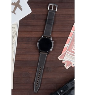 vagave Huawei Watch Gt Gt2 Gt2e Gt2pro Gt3 Gt3pro Ultimate Deri Kordon 46 -22mm dıshuawei (Gri)