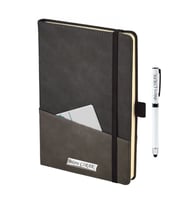 İsme Özel Cepli Premium Defter ve Roller Kalem Seti - Renk Seçenekli (Siyah)
