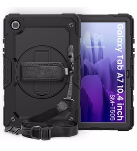 Samsung Galaxy Tab A7 10.4 T500 T505 T507 Kılıf Defender Askılı Pars Case (Siyah)