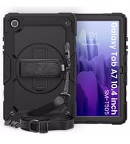 Samsung Galaxy Tab A7 10.4 T500 T505 T507 Kılıf Defender Askılı Pars Case (Siyah)