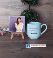 Laboratuvar Teknikeri Fotoğraflı Dekoratif Taş, Kupa Bardak Beyaz Hediye (Model 5)