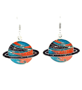 Sallantılı Satürn Küpe bck11 (Mavi)