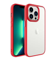 Apple iPhone 14 Pro Max Kılıf Zore Krom Kılıf (Kırmızı)