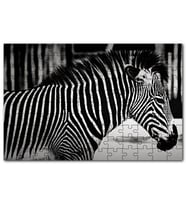 Cakapuzzle Benzersiz Deseniyle Zebra Yakın Çekim Puzzle Yapboz MDF (Ahşap) (255 Parça)