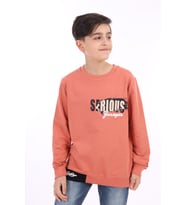 Toontoy Erkek Çocuk Baskılı Sweatshirt (Kiremit)