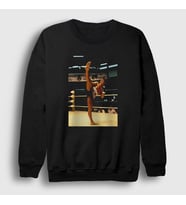 Presmono Unisex Beyaz Kickboxer Film Jean Claude Van Damme Sweatshirt 259048tt (Siyah)