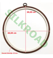 Nurge No:4 Yuvarlak Plastik Pano Kasnağı - 20,05cm - 10mm NO:230-4 (Kahverengi)