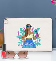 BK Gİft Yaz Temalı-3 Astarlı Portföy Çanta 30x21cm(12 Renk Seçeneği), Baskılı El Çantası, Organizer Çanta (Ham)