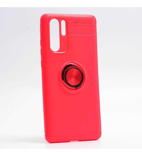 Huawei P30 Pro Kılıf Yüzüklü Magnetli Ravel Case (Kırmızı)