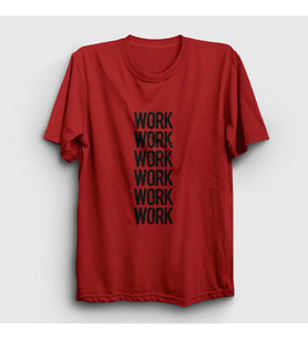 Presmono Unisex Sarı Work Work Work Rihanna T-Shirt 341960tt (Kırmızı)