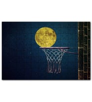 Cakapuzzle Basket Potası ve Dolunay İllüstrasyon Puzzle Yapboz MDF (Ahşap) (500 Parça)