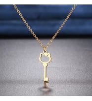 Kişiye Özel Hello Kitty Anahtar Kolye (Gold)