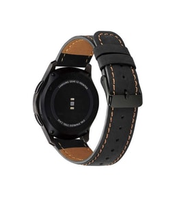 Galaxy Watch 46mm 22mm KRD-29 Deri Kordon (Siyah)