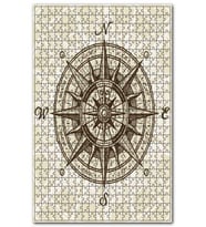 Cakapuzzle Denizcilik Pusula Gülü Görseli Puzzle Yapboz MDF (Ahşap) (255 Parça)