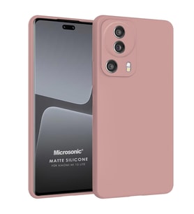 Microsonic Matte Silicone Xiaomi Mi 13 Lite Kılıf Siyah (Rose)