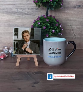 Öğretim Görevlisi Fotoğraflı Dekoratif Taş, Kupa Bardak Beyaz Hediye Öğretmenler Günü Hediyesi (Model 10)