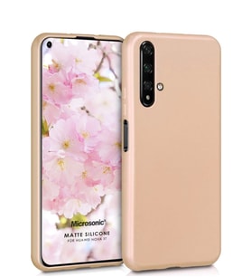 Microsonic Matte Silicone Huawei Nova 5T Kılıf (Gold)
