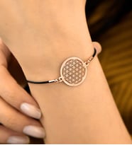 Papatya Silver 925 Ayar Gümüş Yaşam Çiçeği Kadın Bileklik (Rose)
