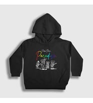 Presmono Unisex Çocuk Beyaz Paradise Coldplay Kapüşonlu Sweatshirt 471281tt (Siyah)