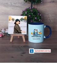 Temizlik Görevlisi Fotoğraflı Dekoratif Taş, Kupa Bardak Beyaz Hediye (Model 3)