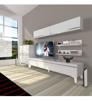 Decoraktiv Eko 6Y Mdf Std Silver Tv Ünitesi Tv Sehpası (Beyaz)