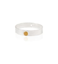 Kadir Jewellery 925 Ayar Gümüş Kaplama El İşçiliği Zirkon Taşlı Kadın Kelepçe Bilezik (Sarı)