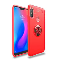 Xiaomi Redmi Note 6 Pro Kılıf Yüzüklü Magnetli Ravel Case (Kırmızı)